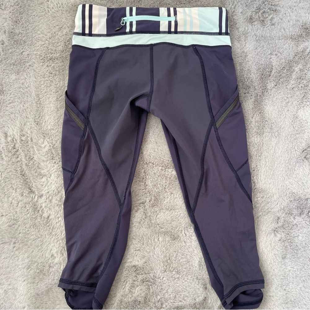 Lululemon Womens Size 4 Blue Run A Marathon II Cropped Legging - Picture 15 of 16